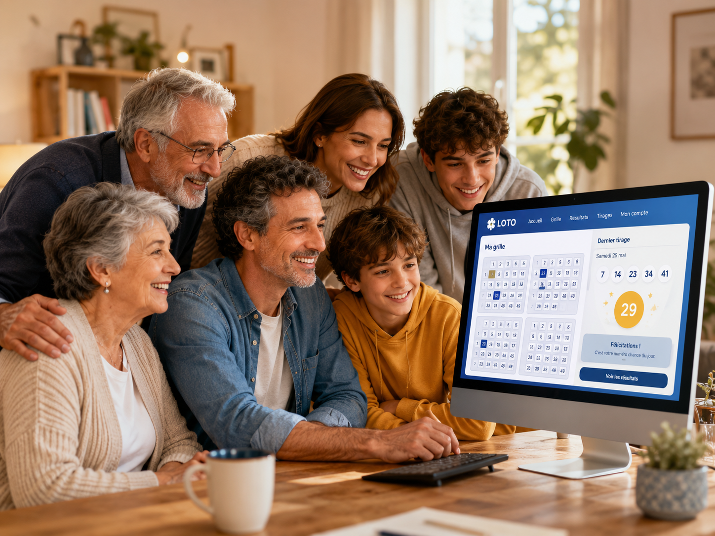 Participants à un loto